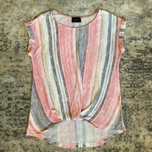 W5 Pink Striped Blouse